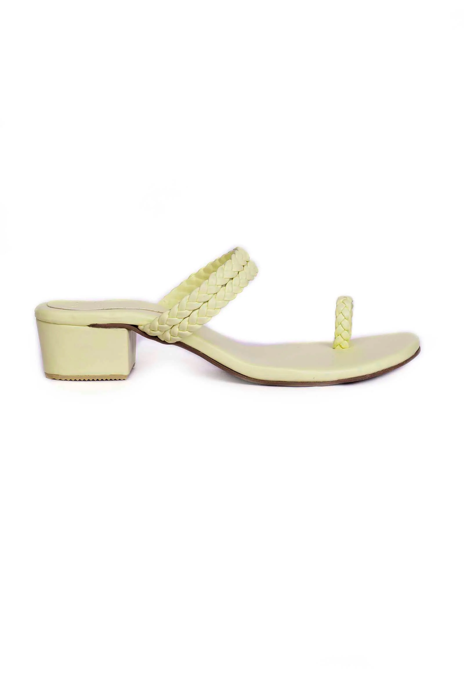 Cream White Knotted Cruelty Free Leather Sandals - Image 5