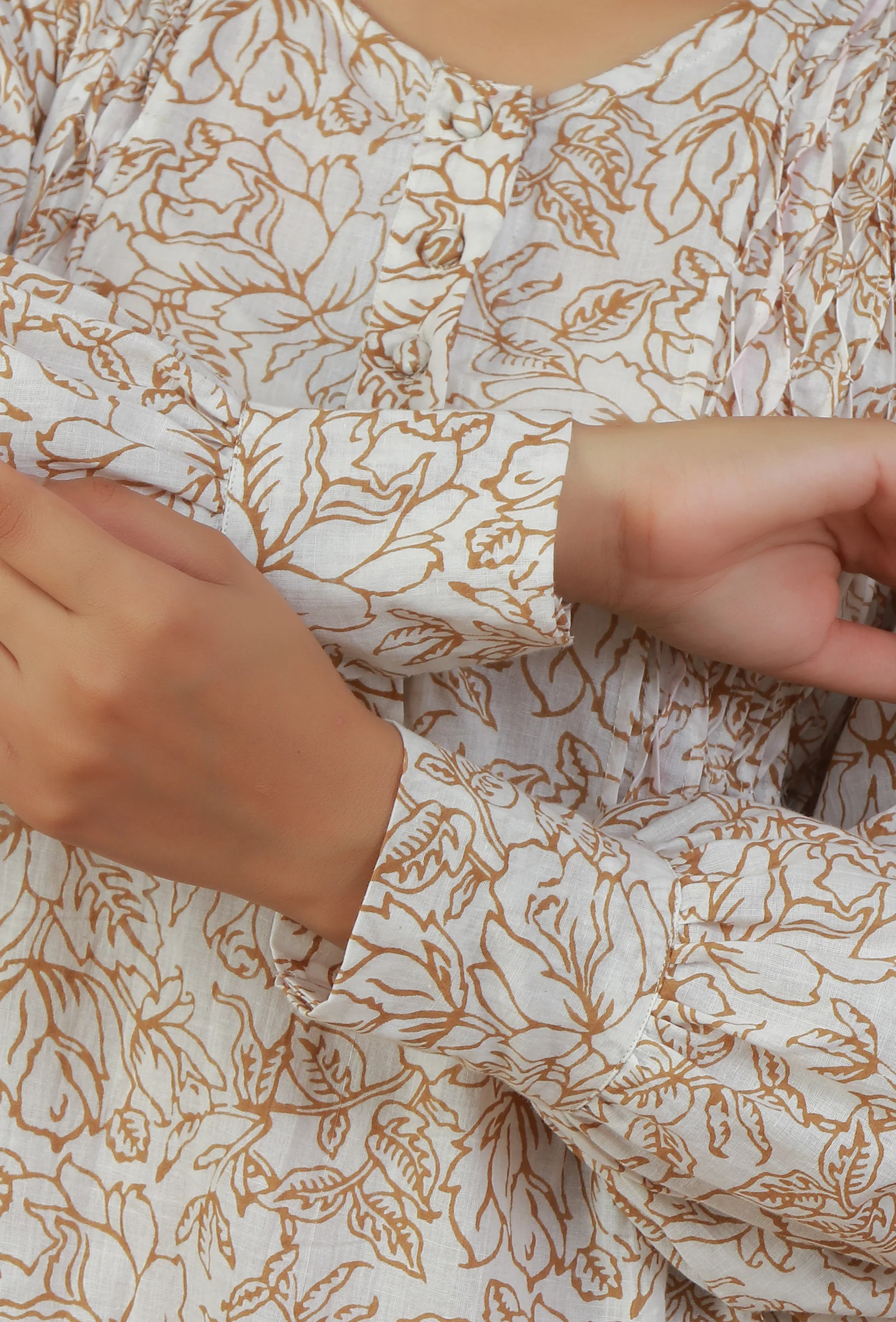 Floral Printed Long A-line Dress - Image 6