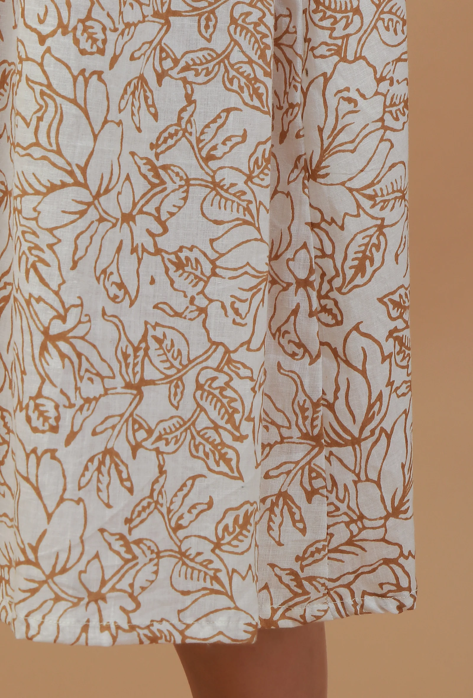 Floral Printed Long A-line Dress - Image 7