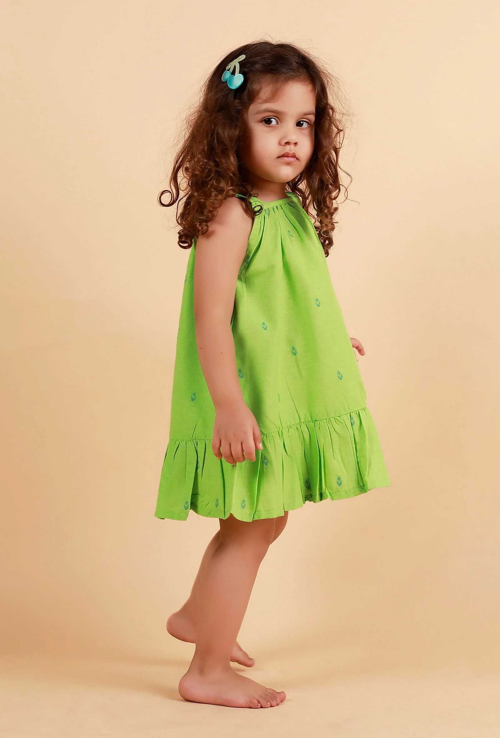 Mint Green Straight Woven Dress - Image 3