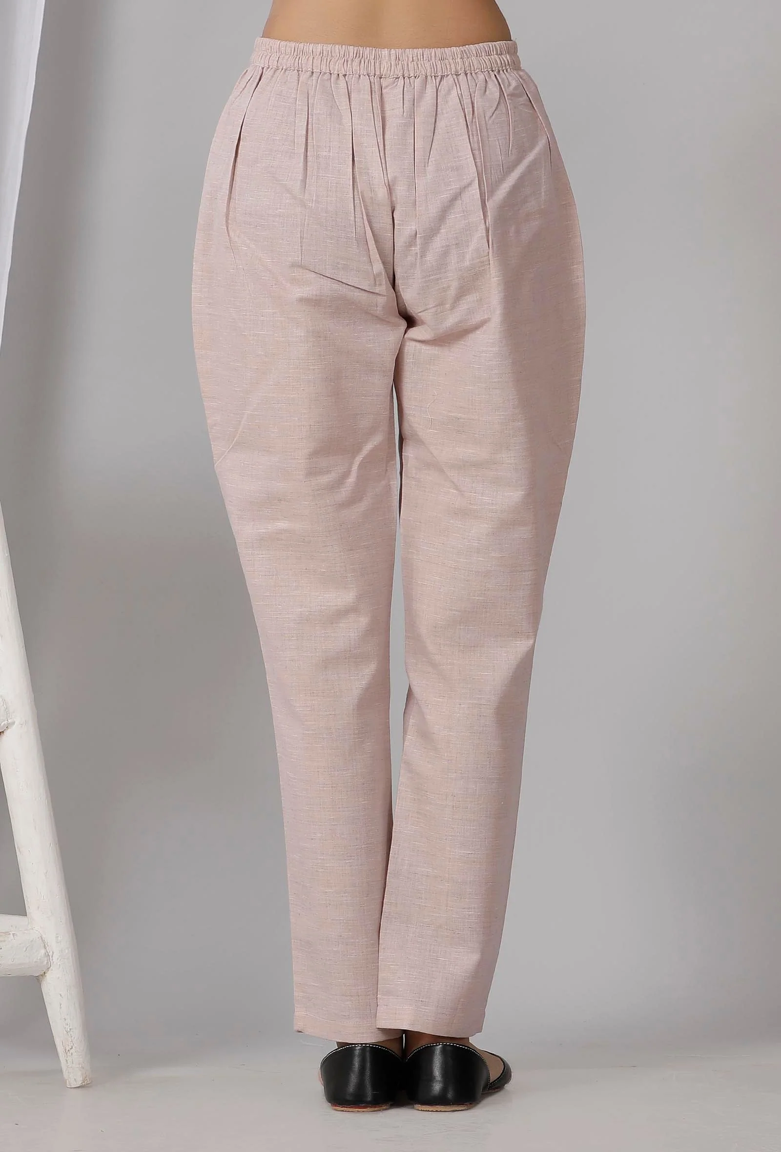 Pastel Purple Cotton Khadi Pants - Image 4