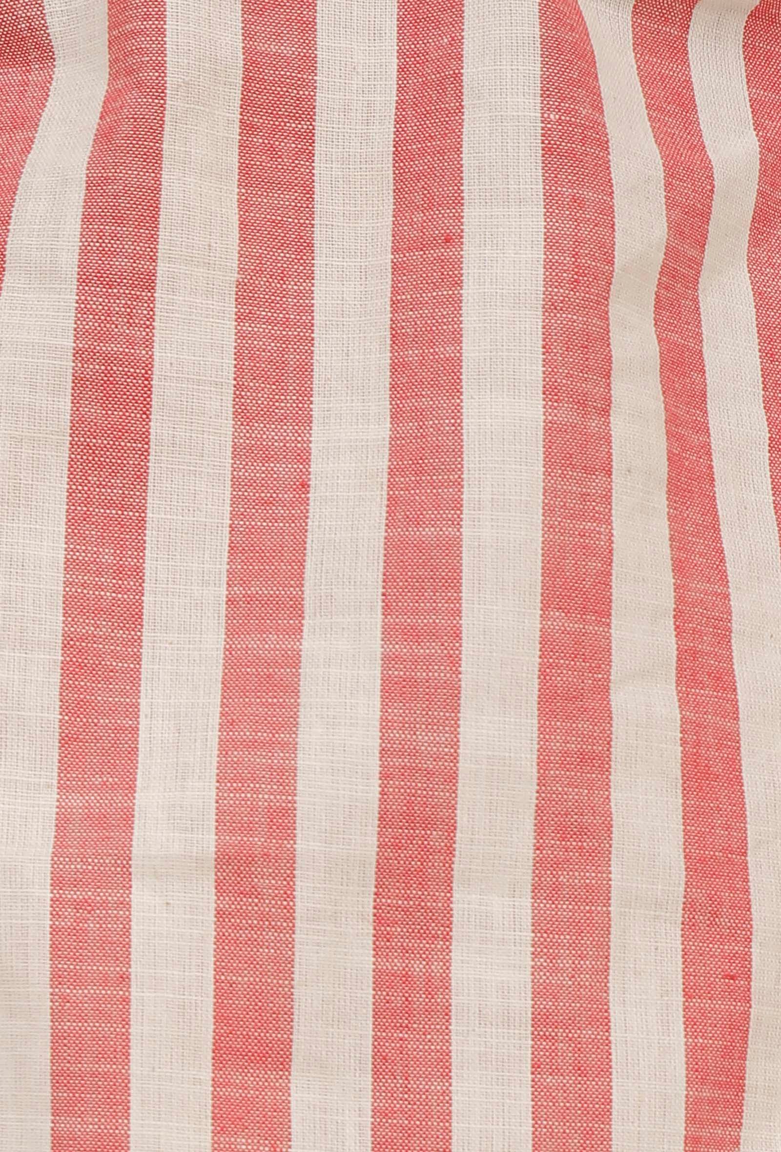 Set of 2: Scarlet Red Stripes Cotton Kurti with Pants - Image 6