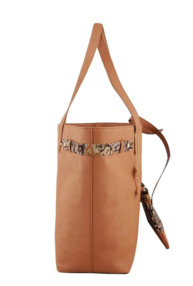 Tan Kalamkari Tote Bag - Image 3