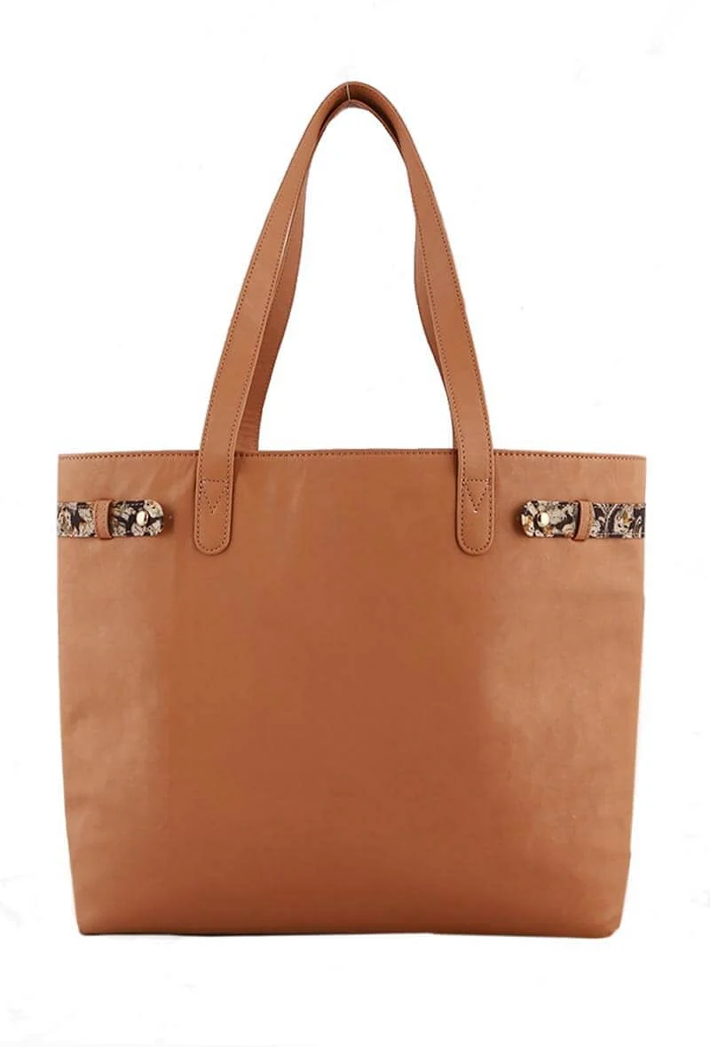 Tan Kalamkari Tote Bag - Image 4