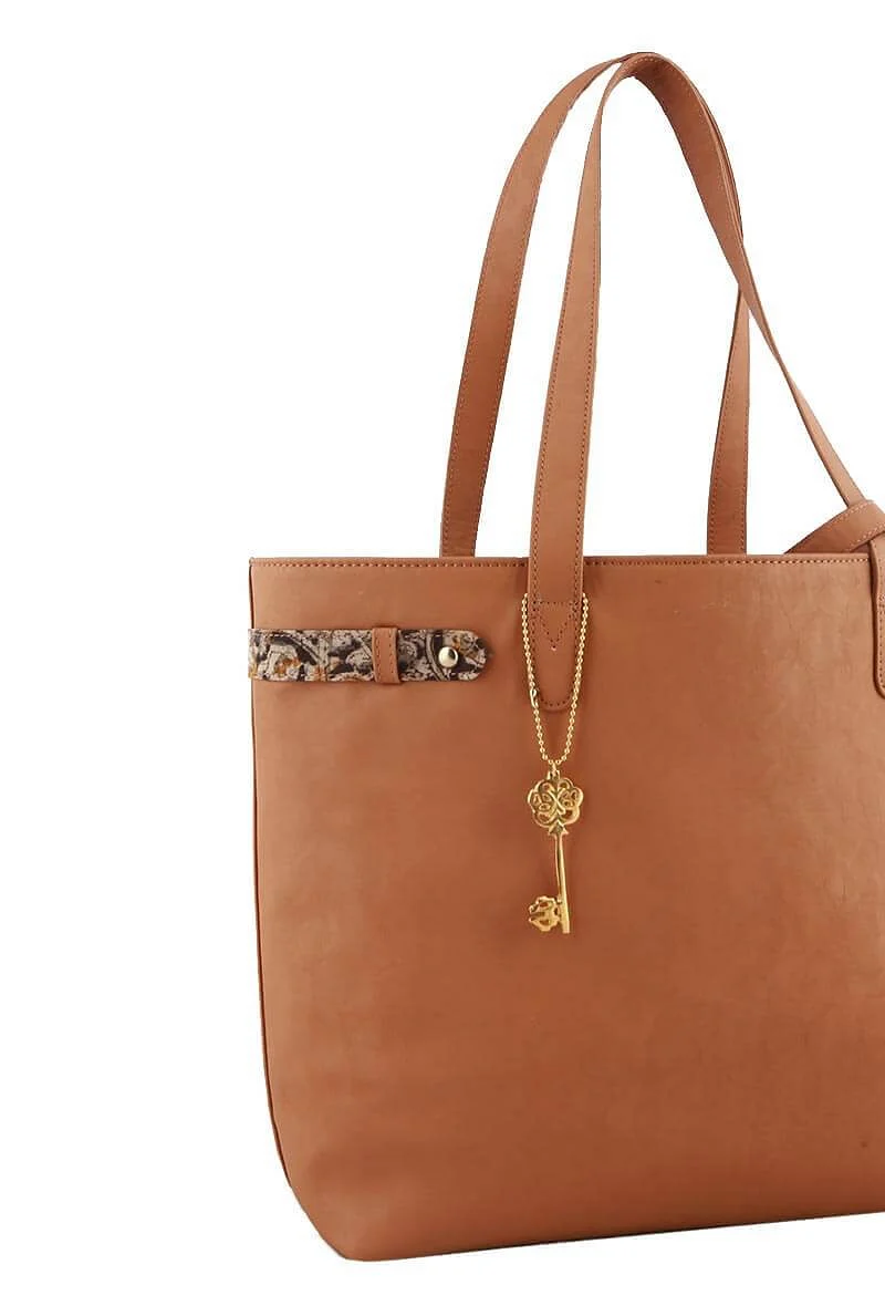 Tan Kalamkari Tote Bag - Image 6