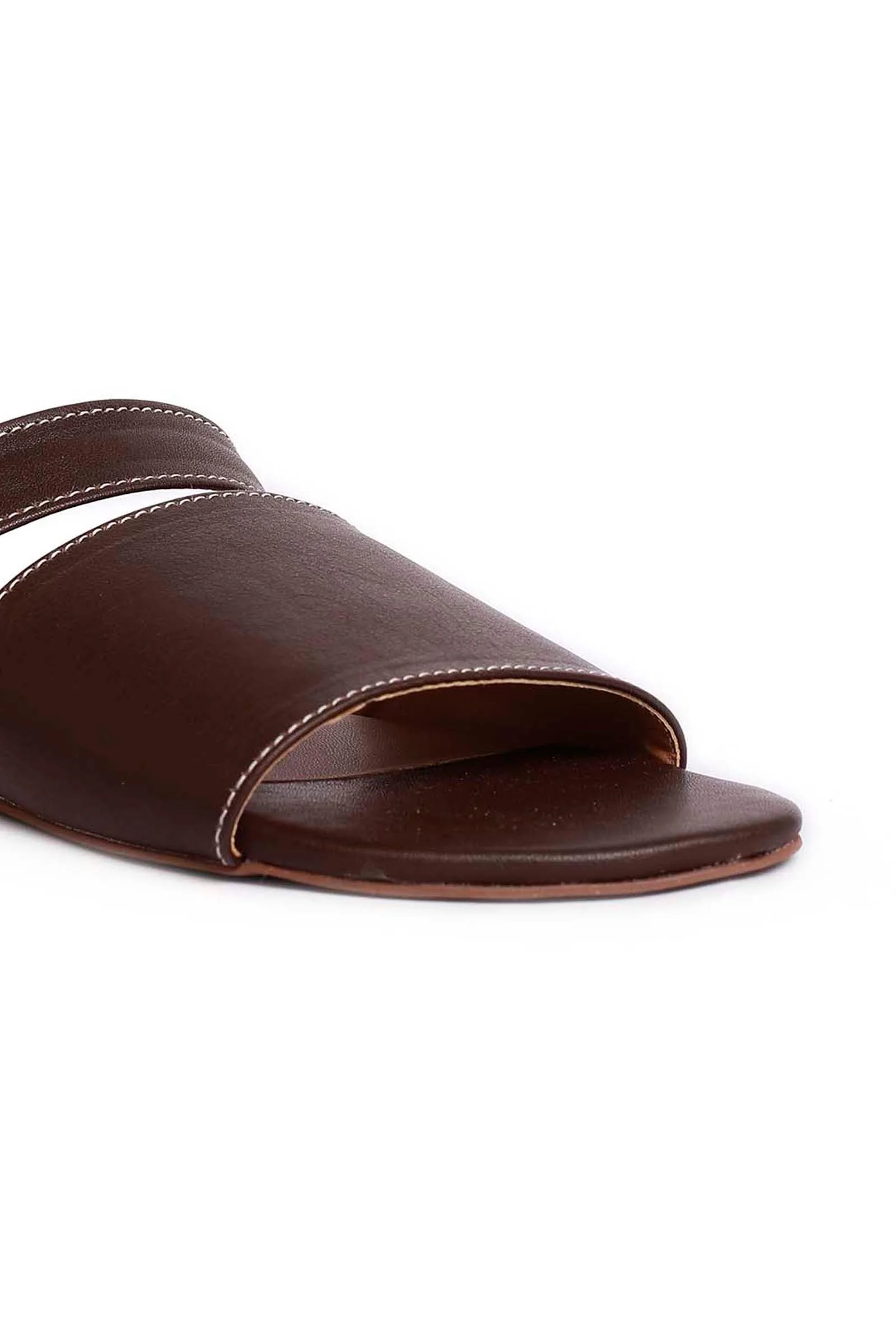 Tortilla Brown Cruelty Free Leather Sliders - Image 6